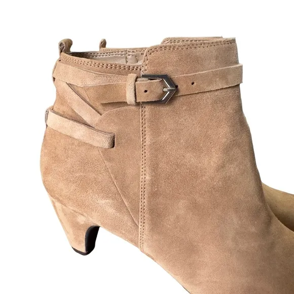 Sam Edelman Maddox Ankle Suede Boots In Camel Size 10.5