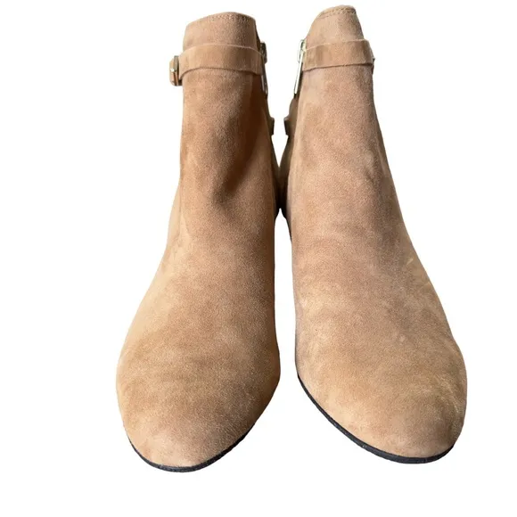 Sam Edelman Maddox Ankle Suede Boots In Camel Size 10.5