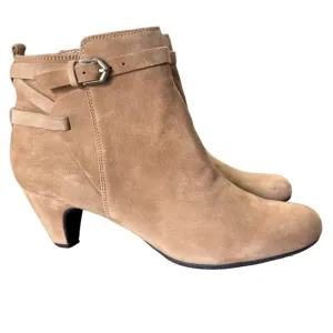 Sam Edelman Maddox Ankle Suede Boots In Camel Size 10.5