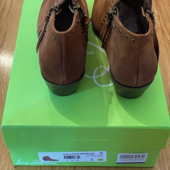 SAM EDELMAN Paola Studded Suede Ankle Boots - Women’s Size 8 - New In Box
