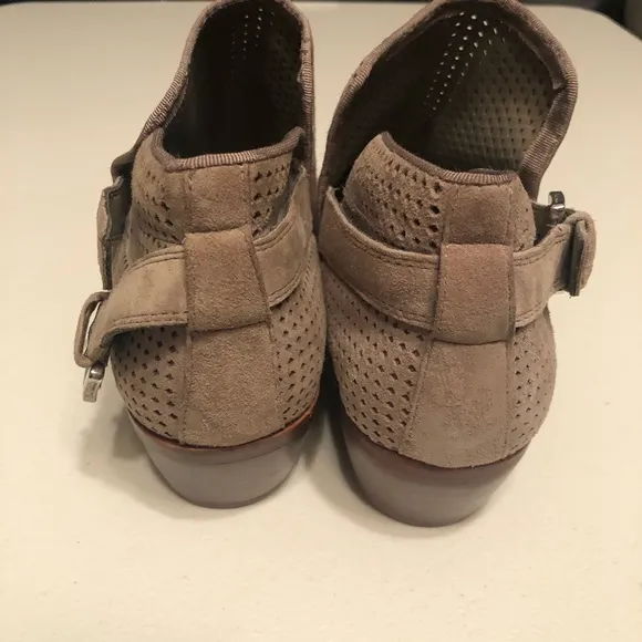 Sam Edelman Paula Suede Perforated Booties Ankle