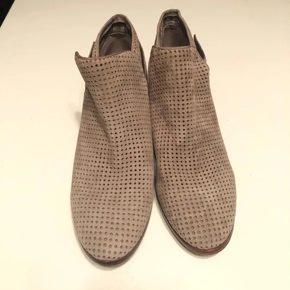 Sam Edelman Paula Suede Perforated Booties Ankle