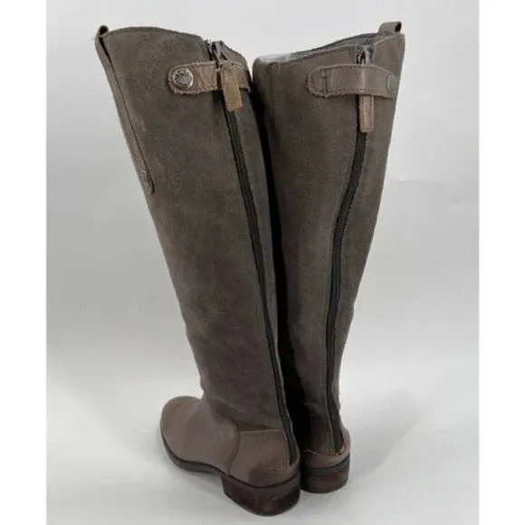 Sam Edelman Pembroke Brown Leather Suede Riding Boots Women's Size 8M 39 EUR
