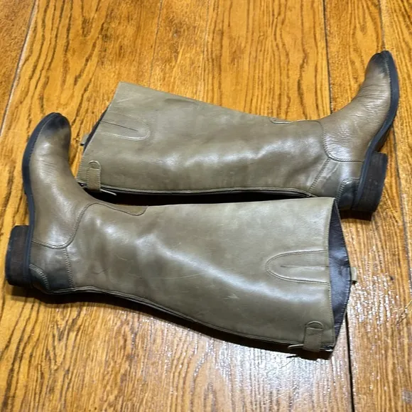 Sam Edelman Penny leather riding boots.  Color is greenish:gray. Size 7.5.