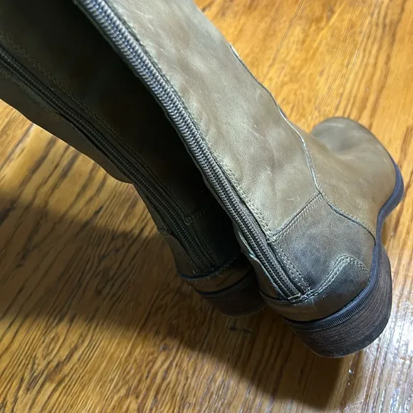 Sam Edelman Penny leather riding boots.  Color is greenish:gray. Size 7.5.