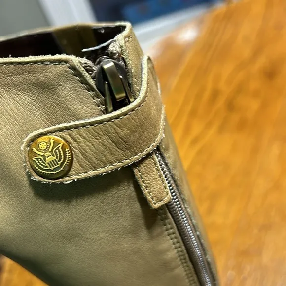 Sam Edelman Penny leather riding boots.  Color is greenish:gray. Size 7.5.