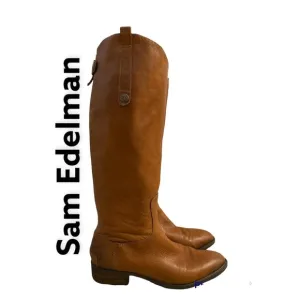 Sam Edelman Penny Riding Leather Boots 9.5 Tan