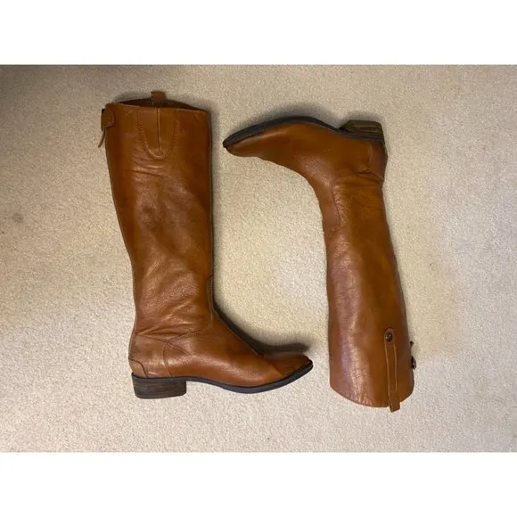 Sam Edelman Penny Riding Leather Boots 9.5 Tan