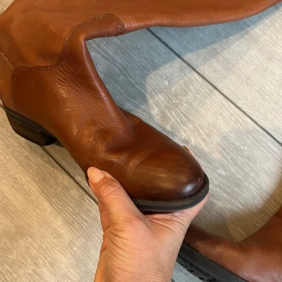 Sam Edelman penny wide soft camel leather riding boots size 5