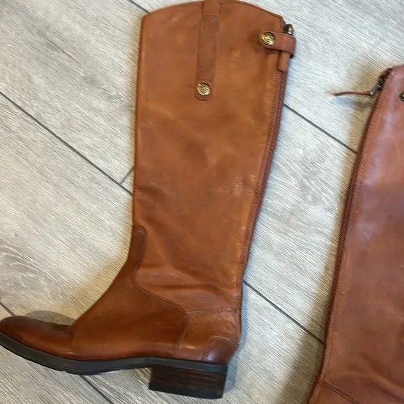 Sam Edelman penny wide soft camel leather riding boots size 5