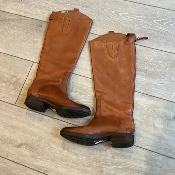 Sam Edelman penny wide soft camel leather riding boots size 5