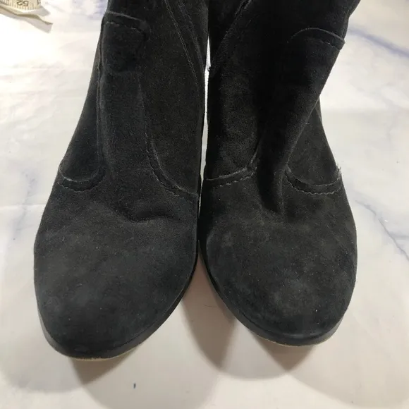 Sam Edelman Sofia Black Suede Heeled Booties
