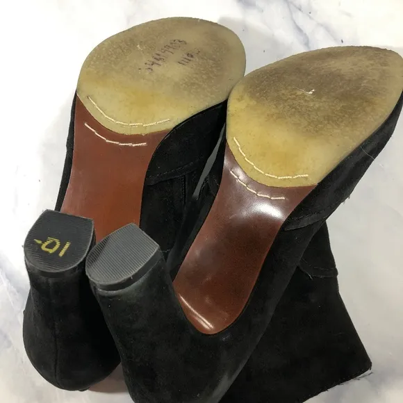 Sam Edelman Sofia Black Suede Heeled Booties