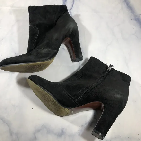 Sam Edelman Sofia Black Suede Heeled Booties