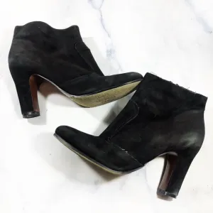 Sam Edelman Sofia Black Suede Heeled Booties