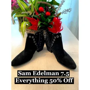 Sam Edelman Suede‎ Leather Boots Sz 7.5 Perfect Condition
