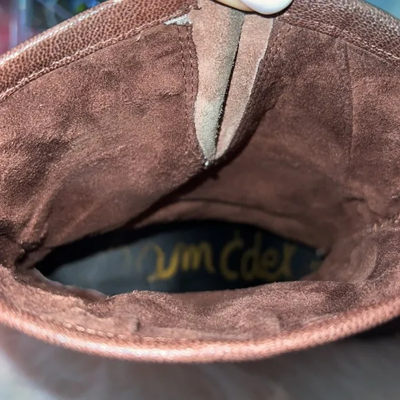 Sam Edelman Troy Brown Leather Ankle Boots  Size 8