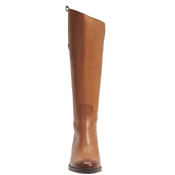 Sam Edelman Womens Calf Leather Riding Boot Whisky Leather, Size 7W - $199 MSRP