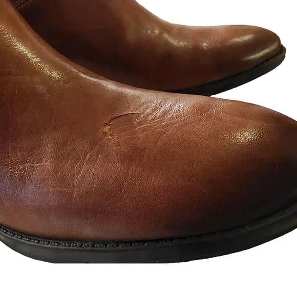 Sam Edelman Womens Calf Leather Riding Boot Whisky Leather, Size 7W - $199 MSRP