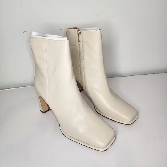 Sam Edelman womens Irie Leather Heeled Square toe Booties Size 12