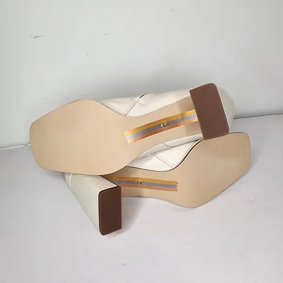 Sam Edelman womens Irie Leather Heeled Square toe Booties Size 12