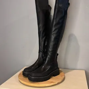 Sam Edelman Women's Lerue Square Toe Over The Knee Riding Boots Black Size 6