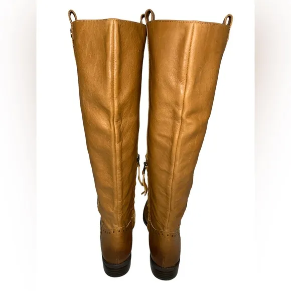 Sam Edelman Womens Prina 2 Whiskey Leather Riding Boots Size 6.5