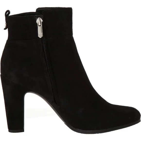 Sam Edelman Women's Sianna Black Suede Leather Heeled Ankle Boots