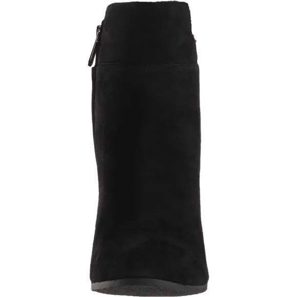 Sam Edelman Women's Sianna Black Suede Leather Heeled Ankle Boots