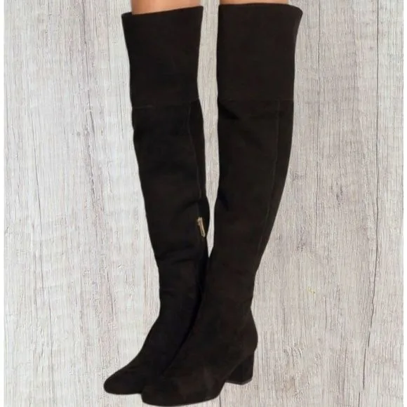 Sam Edelman Womens Tall Black Suede OTK Over The Knee Elina Boots 7.5 M …
