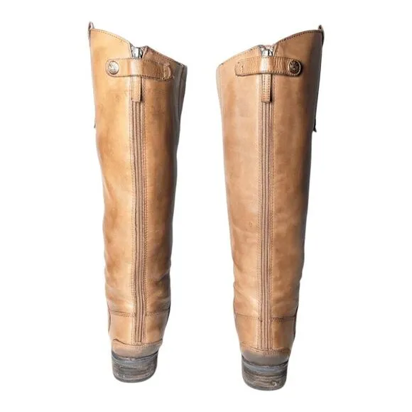 SAM EDELMAN Penny Whiskey Leather Riding Boot Size 9M