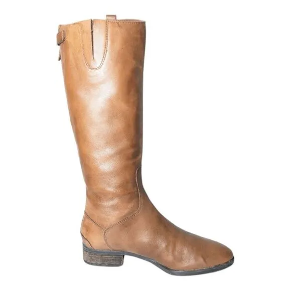 SAM EDELMAN Penny Whiskey Leather Riding Boot Size 9M