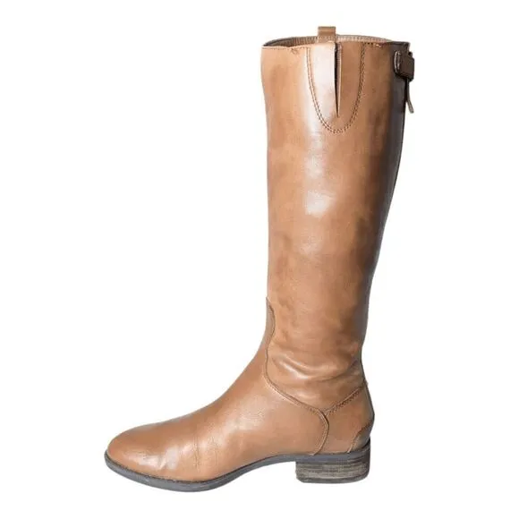 SAM EDELMAN Penny Whiskey Leather Riding Boot Size 9M