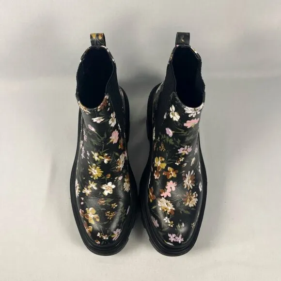 Sanctuary Womens‎ Boots Tredon Chelsea Floral Chunky Heel Lug Sole Y2K Size 5