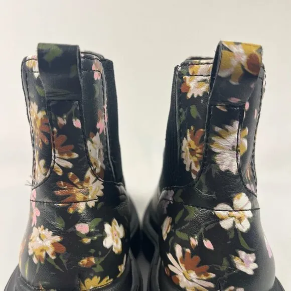 Sanctuary Womens‎ Boots Tredon Chelsea Floral Chunky Heel Lug Sole Y2K Size 5