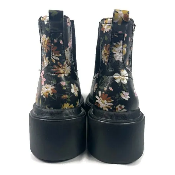 Sanctuary Womens‎ Boots Tredon Chelsea Floral Chunky Heel Lug Sole Y2K Size 5