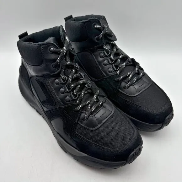 SAS Mens Hi Country-Y Hiking Boots 9 M Black Cast Iron Lace Up Lightweight NIB