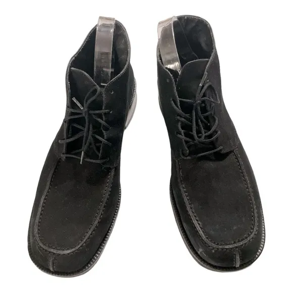 Scandro Mens Size EU 43US 10 Black Boots Suede Uppers Lace Up