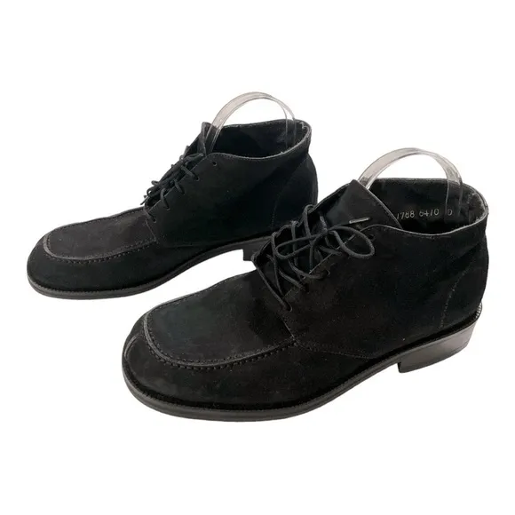 Scandro Mens Size EU 43US 10 Black Boots Suede Uppers Lace Up