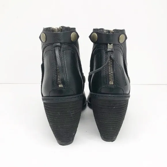 SCHULER &amp; Sons Philadelphia Anthropologie Black leather ankle boots