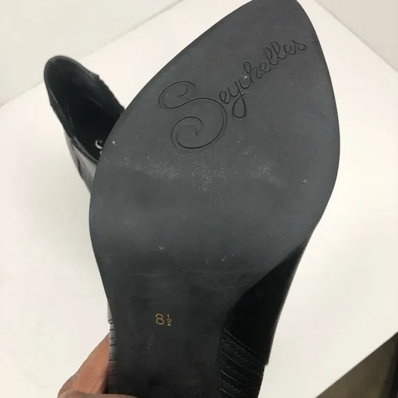 SCHULER &amp; Sons Philadelphia Anthropologie Black leather ankle boots