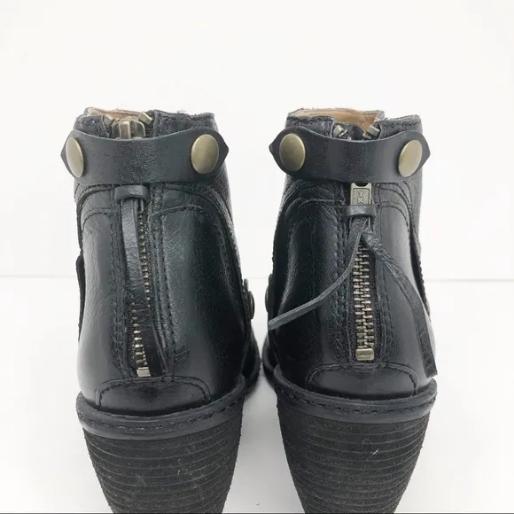 SCHULER &amp; Sons Philadelphia Anthropologie Black leather ankle boots