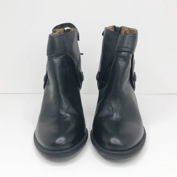 SCHULER &amp; Sons Philadelphia Anthropologie Black leather ankle boots