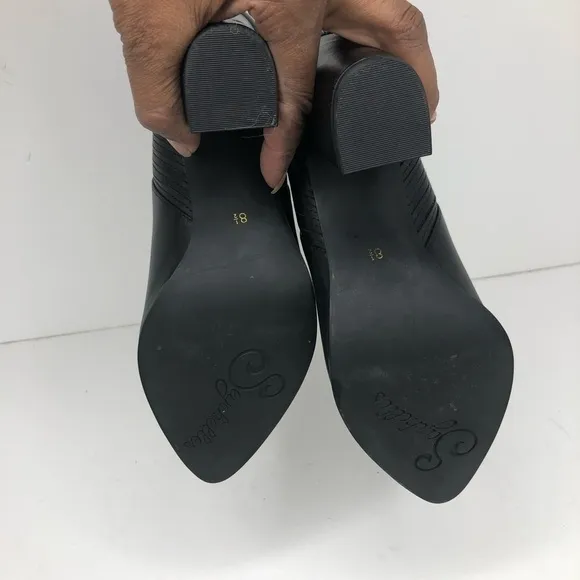SCHULER &amp; Sons Philadelphia Anthropologie Black leather ankle boots