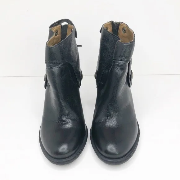 SCHULER &amp; Sons Philadelphia Anthropologie Black leather ankle boots