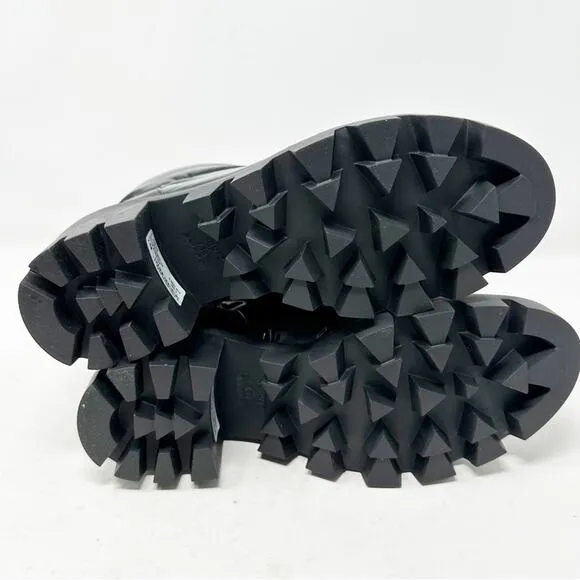 SCHUTZ Roseanne Black Rounded Toe Chunky Lug Sole Boots NWT in Size 7.5