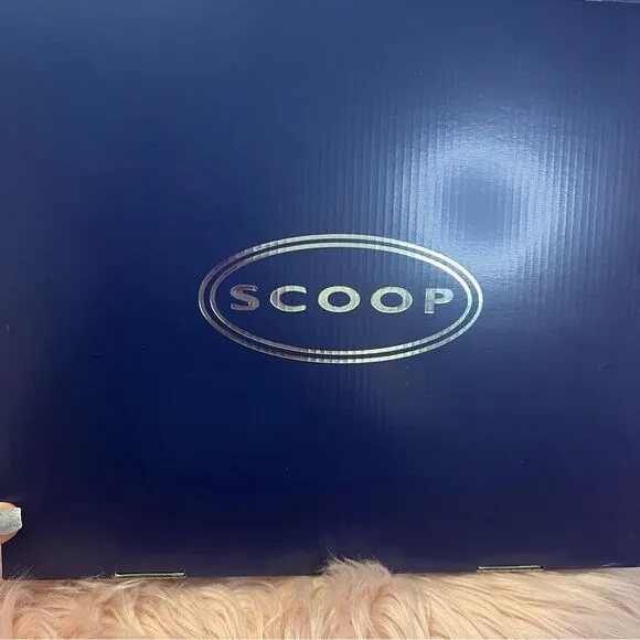 Scoop Black Faux Leather Chunky Heeled Heel Go Go Style Chelsey Boots NWT