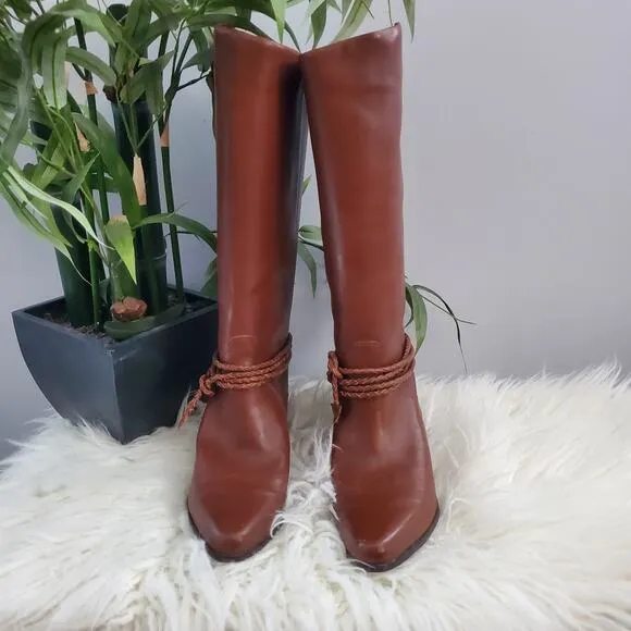 Scruples Brown Soft Leather Riding Boots 6.5
