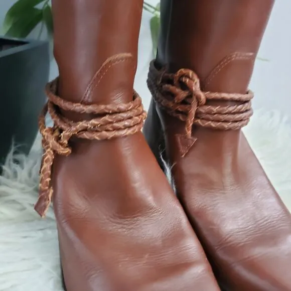 Scruples Brown Soft Leather Riding Boots 6.5
