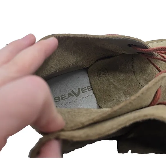 SeaVees Sand Suede 3-Eye Lace Up Round Toe Ankle Chukka Boots Men's Size 11